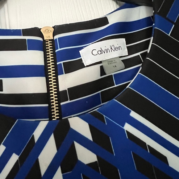 Calvin Klein Size 14 Multi-Colored Print Dress - Picture 2 of 4